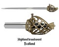 Scottish Highland backsword a hilt stone baskets