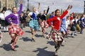 Scottish Highland Dancers perform on National Tartan Day in Ottawa Royalty Free Stock Photo