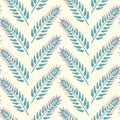 Scottish Highland heather sprig seamless repeat pattern vector design in purple, pink and green.