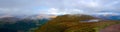 Scottish Highlands Panorama including top peak Ben Nevis lake