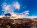 Scottish highlands panorama with a lake or loch