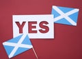 Scottish independence referendum 19th october 2023. scotland vote for independence Royalty Free Stock Photo