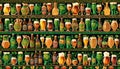 Scottish Irish green beer mug bottle wall shelf decor