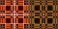 Scottish Irish Plaid Tartan Checkered Pattern In Orange Maroon Yellow Color
