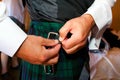 Scottish Kilt Wedding Attire Royalty Free Stock Photo