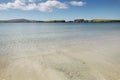 Scottish landscape with beach in Shetland. Scotland. UK Royalty Free Stock Photo