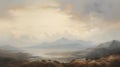 Scottish Landscape Painting In The Style Of Andreas Rocha Royalty Free Stock Photo