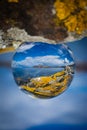 Scottish landscape seen in crystal ball