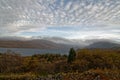 Scottish Loch-Side Under a Herring-Bone Sky Royalty Free Stock Photo