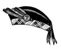 Scottish national hat | Antique Design Illustrations