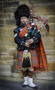 Scottish piper dressed in his kilt Royalty Free Stock Photo