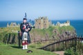 Scottish Piper at Dunnottar Castle