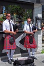 Pipers outside a bistro in downtown Ottawa Royalty Free Stock Photo