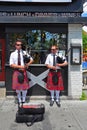 Pipers outside a bistro in downtown Ottawa Royalty Free Stock Photo