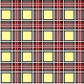 Scottish plaid in red, black, yellow. Wallace tartan seamless pattern Royalty Free Stock Photo