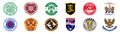 2022-23 Scottish Premiership in Scotland. Kilmarnock, Celtic, Midlothian, Hibernian, Livingston, Aberdeen, Rangers, Motherwell, Royalty Free Stock Photo
