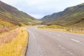 Scottish road trough countryside Royalty Free Stock Photo