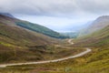 Scottish road trough countryside Royalty Free Stock Photo