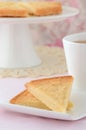 Scottish shortbread with tea Royalty Free Stock Photo