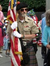 Scottish Soldier at the Korean War Memorial Royalty Free Stock Photo