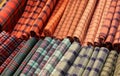 Scottish tartan fabrics for sale in the haberdashery