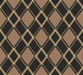 Scottish tartan plaid pattern. Seamless diagonal shapes background. - Vector Royalty Free Stock Photo