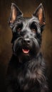 A Scottish Terrier portrait, with a dignified stance and soulful eyes, tells a tale of loyalty, cou