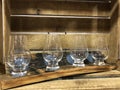 Scottish Whisky Tumblers on Oak Wood