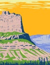 Scotts Bluff National Monument Located near the City of Gering in Nebraska Along the North Platte River WPA Poster