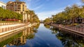 Scottsdale Arizona Canal Waterfront Travel Scene Royalty Free Stock Photo