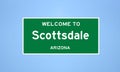 Scottsdale, Arizona city limit sign. Town sign from the USA. Royalty Free Stock Photo