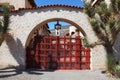 Beautiful red latticed gate