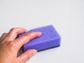 Scourer with hand Royalty Free Stock Photo