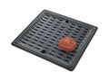 Scouring pad on broiler pan