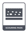scouring pads icon in trendy design style. scouring pads icon isolated on white background. scouring pads vector icon simple and