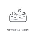 scouring pads linear icon. Modern outline scouring pads logo con