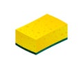 Scouring pads spong for housework cleaning and scouring pad domestic spong work tools. Vector stock illustration.