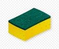 Scouring pads spong for housework cleaning and scouring pad domestic spong work tools. Vector stock illustration.