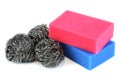 Scouring sponge and pad Royalty Free Stock Photo