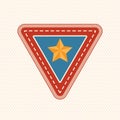 Scout badge with star. Vector. Merit patch, sticker for camping outdoor and academic activities Royalty Free Stock Photo