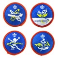 Scout badges set Royalty Free Stock Photo