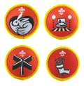 Scout badges set Royalty Free Stock Photo