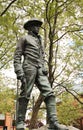 The Scout, Lt Henry Young with his longrifle, statue in Burnside Park Providence RI