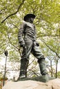 The Scout, Lt Henry Young and his longrifle, statue at Burnside Park Providence RI