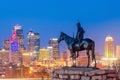 The Scout overlooking downtown Kansas City