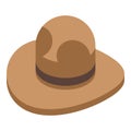 Scouting hat icon isometric vector. Scout ranger uniform