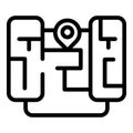 Scouting map icon, outline style Royalty Free Stock Photo