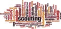 Scouting word cloud Royalty Free Stock Photo