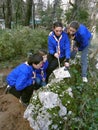 Scouts learn orientation Royalty Free Stock Photo