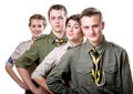 Scouts in studio Royalty Free Stock Photo